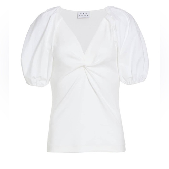 Tanya Taylor romy twist front top optic white - Picture 1 of 4